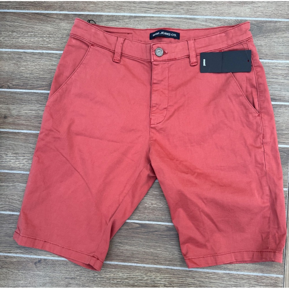Mavi Jacob Marsala Twill Red Chino Shorts Mens Size 32 NWT 0460014044